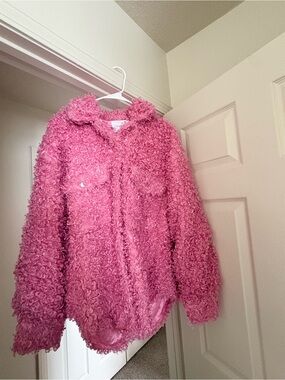Pink Fuzzy Shag Jacket